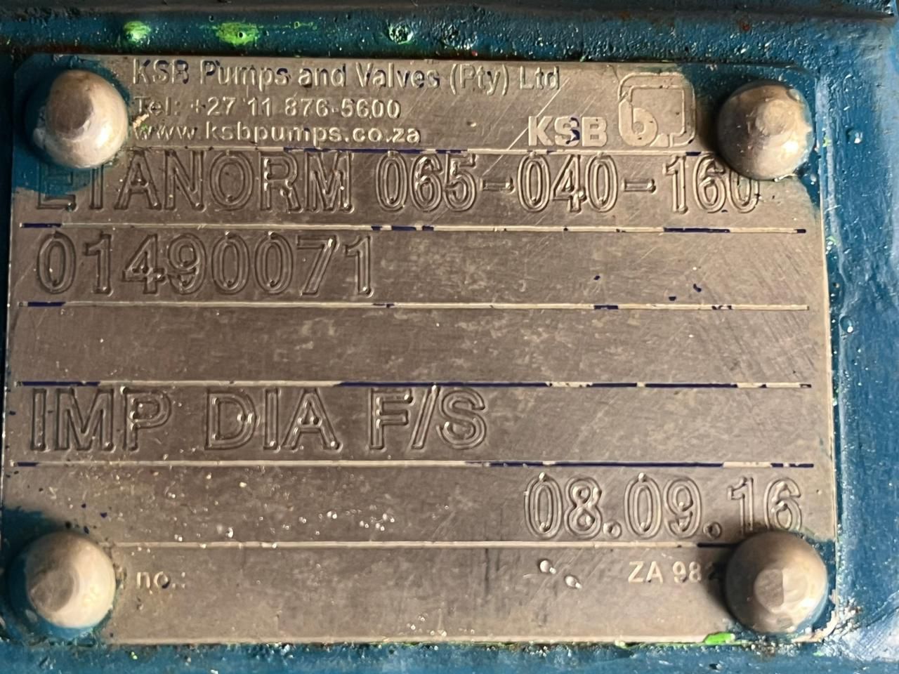 Agrico - 7,5KW Motor + KSB Pump (#307) - Image 7