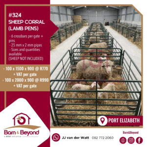SHEEP CORRAL (LAMB PENS) – Size: 2000 x 900