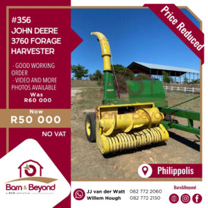 JOHN DEERE 3760 FORAGE HARVESTER