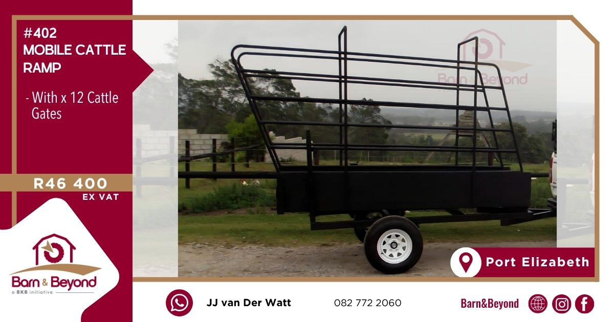Mobile Cattle Loading Ramp with 12 Cattle Gates