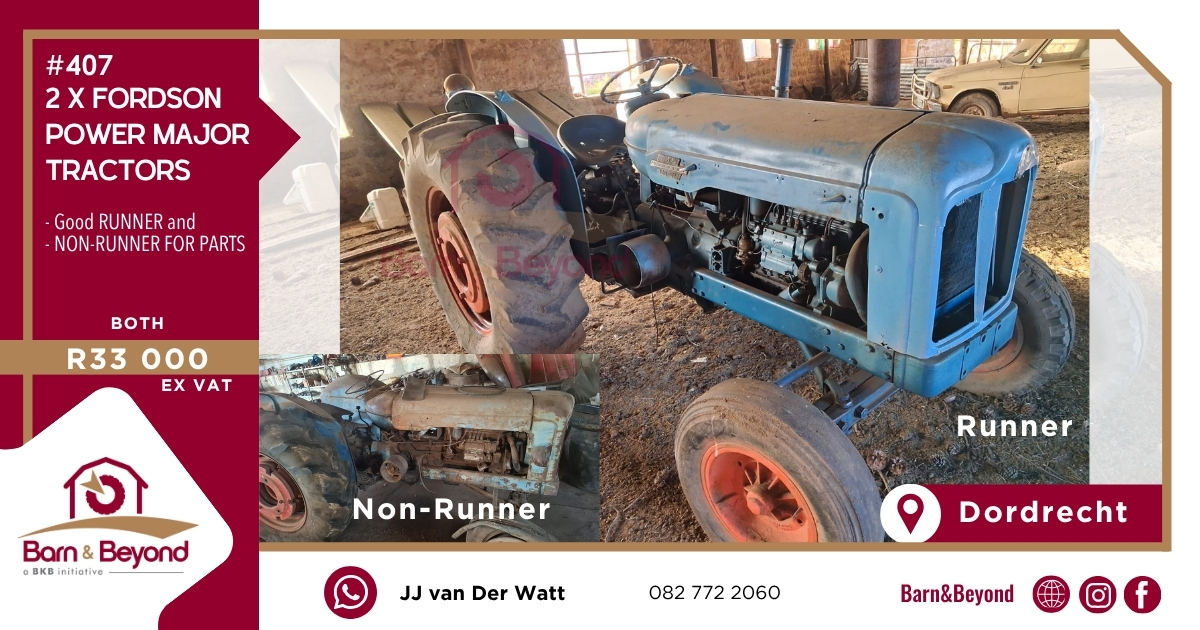 2 × Fordson Power Major Tractors