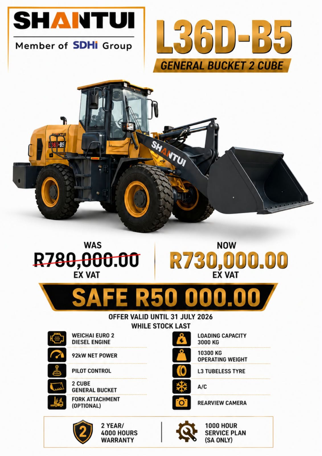 Shantui L36D-5 Wheel Loader - Image 2