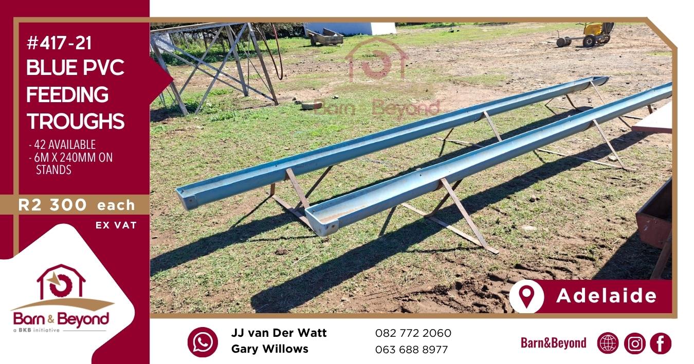 Blue PVC Feeding Troughs