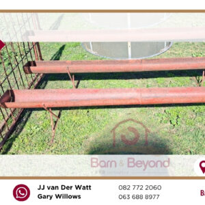 Red Steel Feeding Troughs