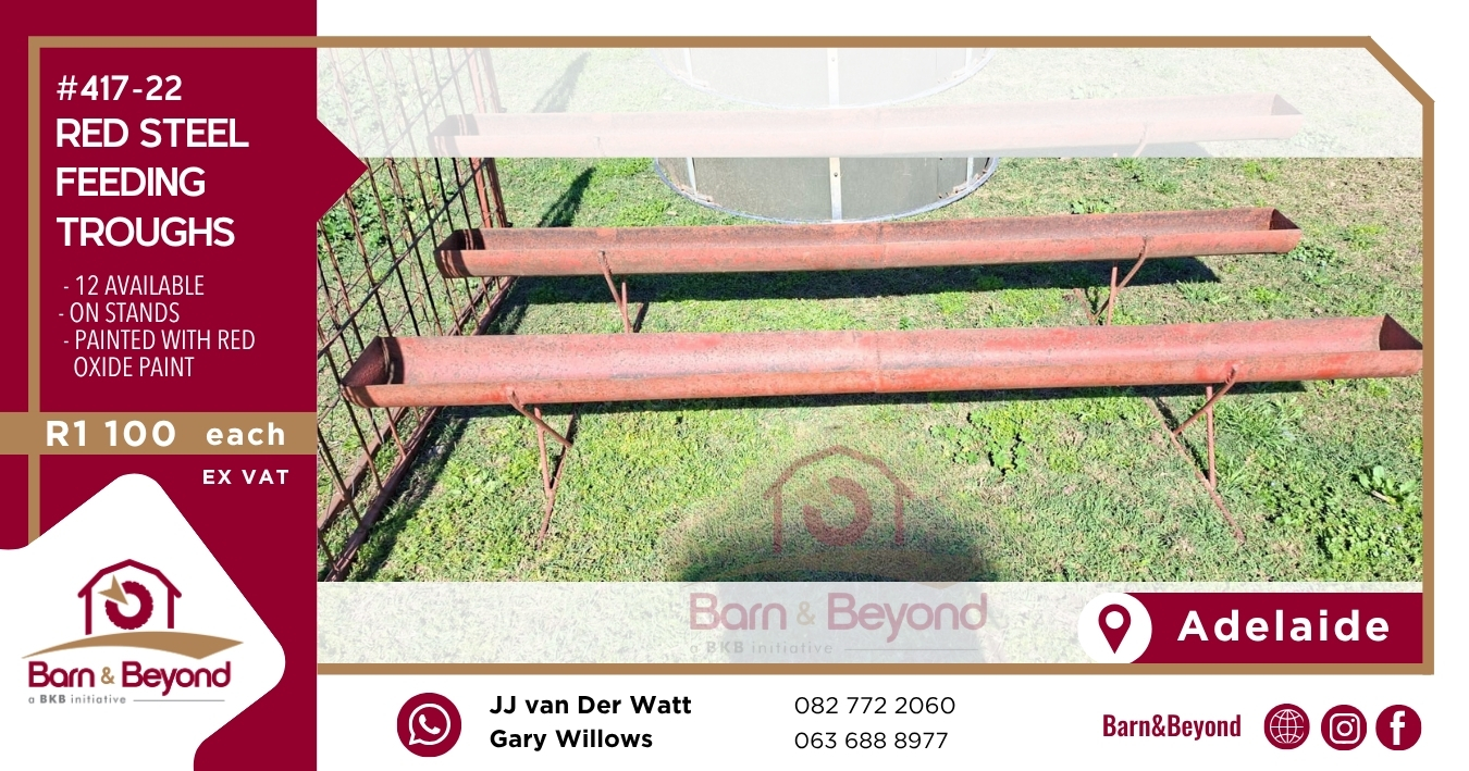 Red Steel Feeding Troughs