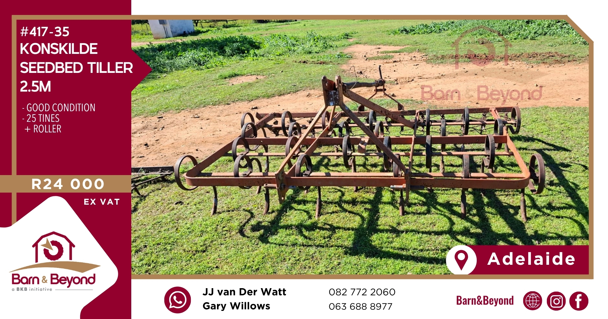 Kongskilde 2.5 m Seedbed Tiller