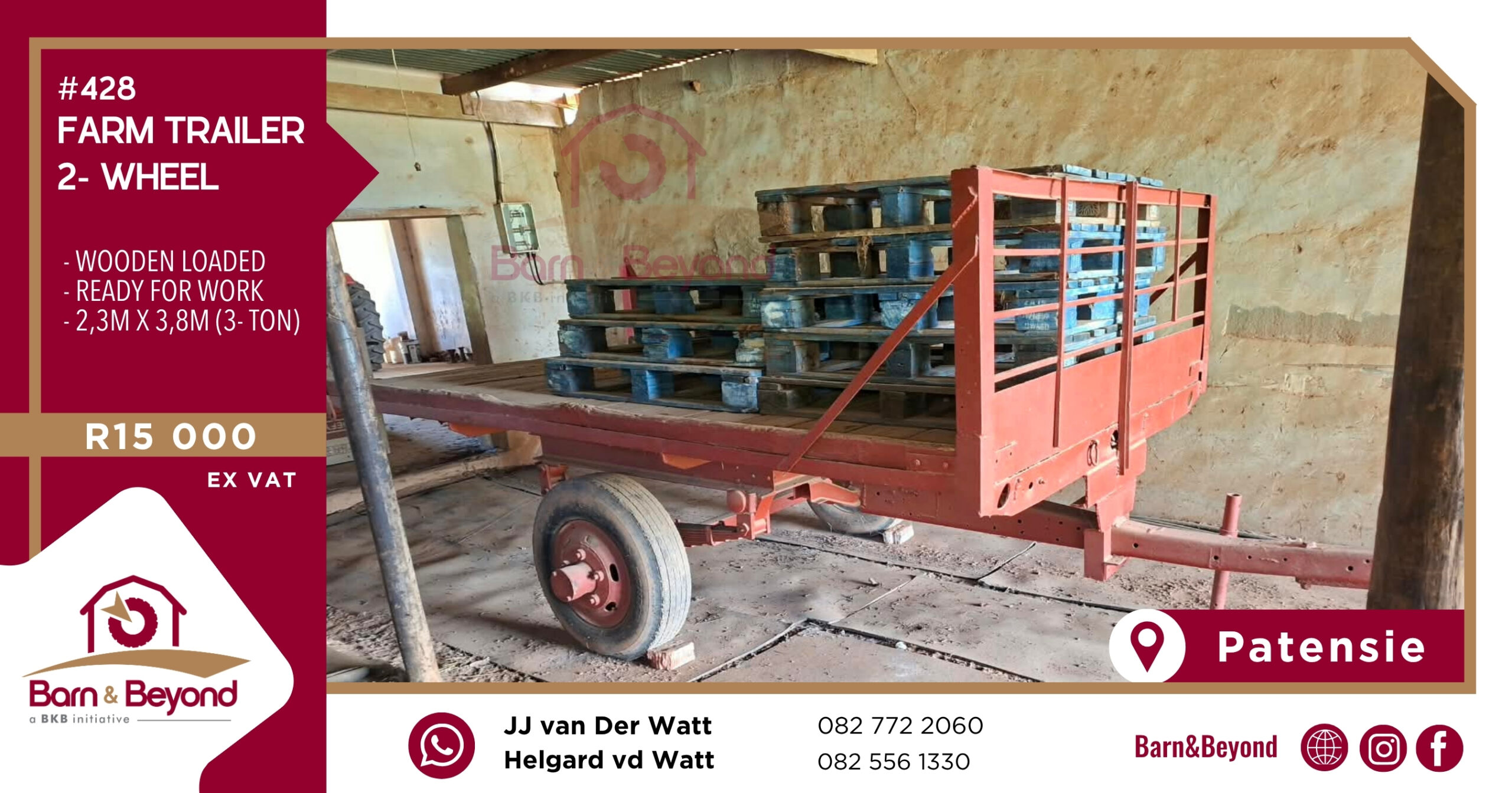 2-Wheel Farm Trailer