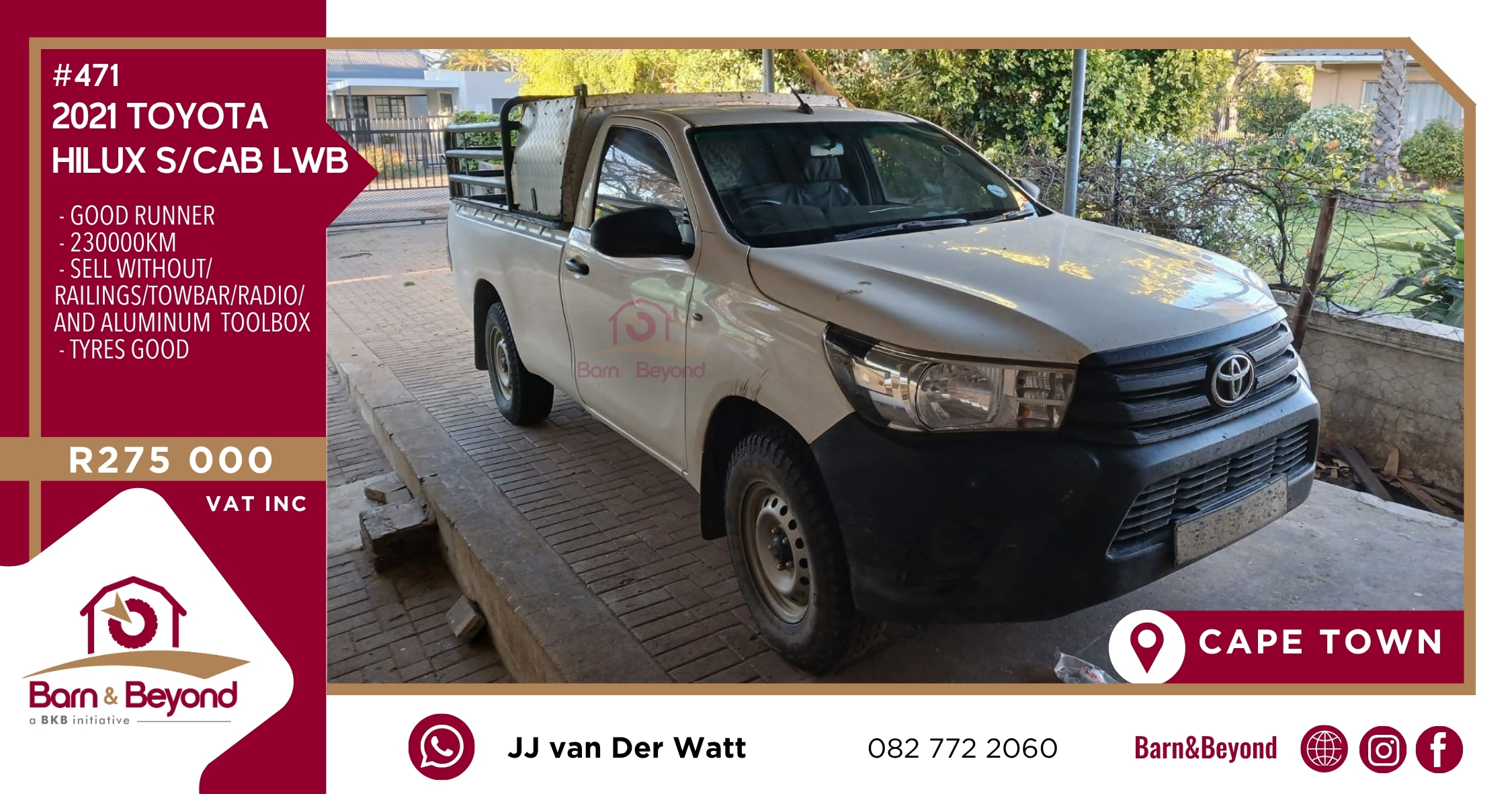 2021 Toyota Hilux Single Cab LWB